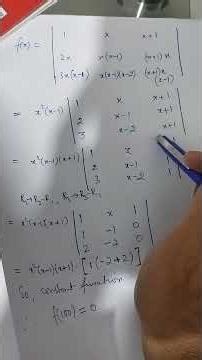 Determinants Problem #Take terms common # Row Operations #Constant Function