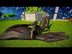 🌍 Jurassic World Evolution - 2 Allosaurus Vs 2 Carcharodontosaurus Fight (Dinosaurs Battle)