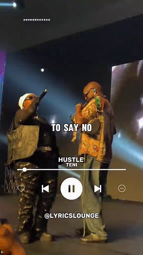 HUSTLE-TENI;LYRICS🎵 @tenitheentertainer #lyrics #afrobeats #teni #liveperformance #viralvideo #followers #fypシ゚viral #fyp
