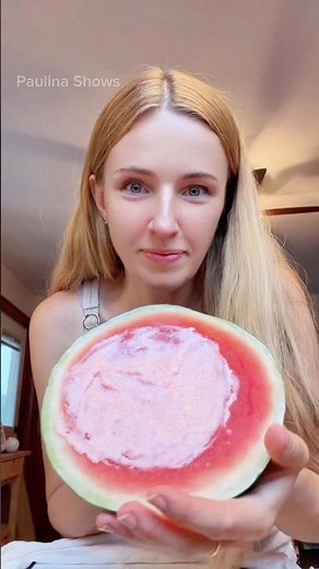 Frozen Watermelon Ice Cream 🤩 #viral #watermelon #icecream #lifehack