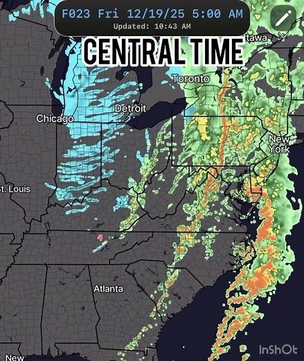 ￼ Future radar for the rest of the day 12-18-25￼