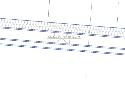 Cut wall inside beam and columns