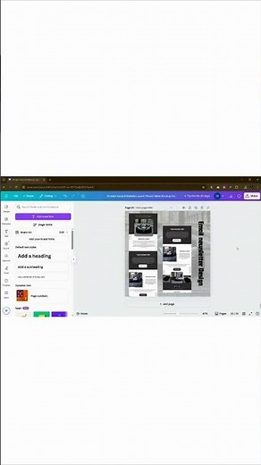 🔥Email template design mockup🔥 #emailmarketing #design #canva #shortvideo