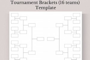 Printable Tournament Brackets Template, 16 Teams Tournament Bracket, Tournament Sheet, Single Elimination Bracket, Sports Game Chart - Etsy UK