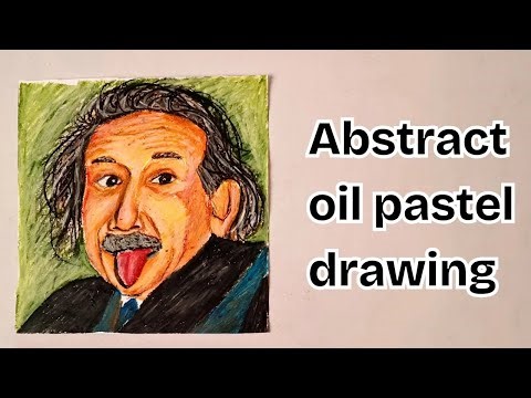 Abstract Portrait of Albert Einstein with Oil Pastels 😳 | Creative Art Tutorial