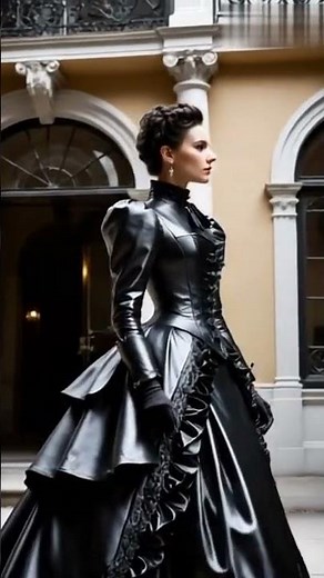 Victorian-Inspired Leather Bustle Dresses | Stunning Fashion Photos #victorian #leather #fashion