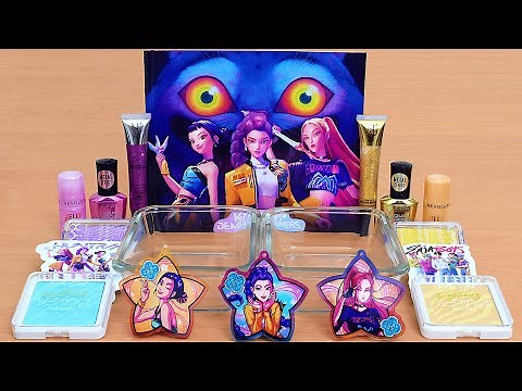 KPop Demon Hunters - Mixing Makeup Eyeshadow Into Slime ASMR