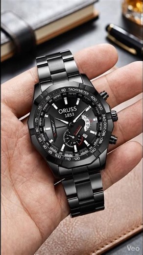 Men's ORUSS Stainless Steel Luxury Watch | Waterproof Quartz with Date and Light...