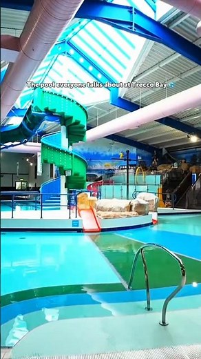 Take a fly-through of the swimming pool at Trecco Bay Holiday Park! 🌊 #holidayparkuk