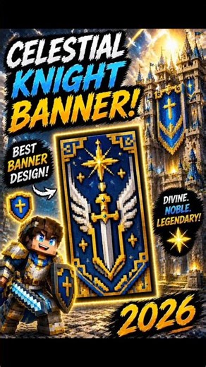 (#10) Celestial Knight Banner ⚔️✨ | Minecraft's Most Divine Banner! #minecraft #gaming