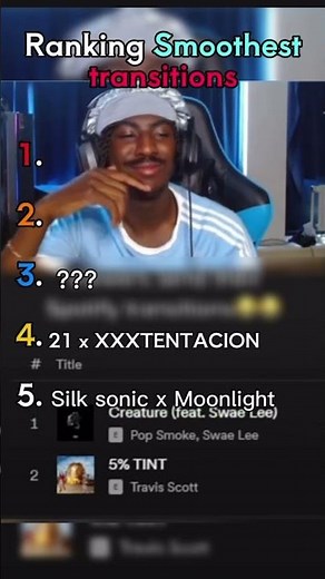 Ranking The Smoothest Transition #top5 #music