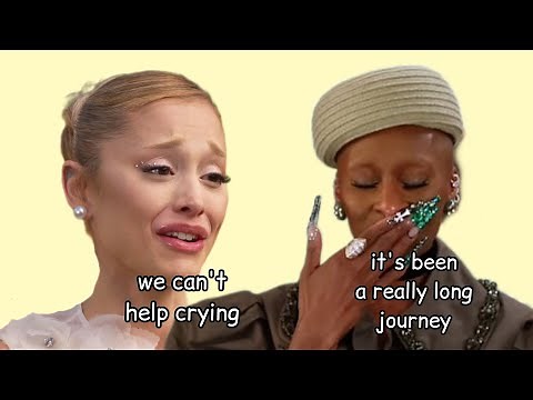 ariana grande and cynthia erivo crying for almost 6 minutes