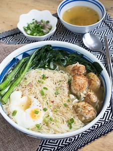 Misua Soup with Pork Meatballs (almondigas)