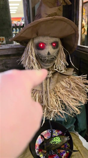 Spirit Halloween 2026 Scary Sitting Scarecrow Animatronic $119.99 VS Scarecrow Girl!