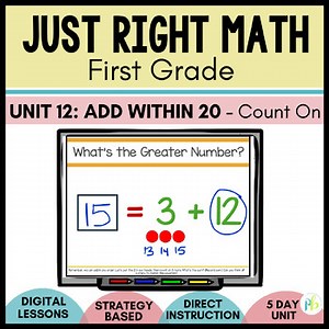 1st Grade Addition Within 20 Weeklong Math Unit - Count On Strategy