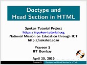 Doctype and Head Section in English