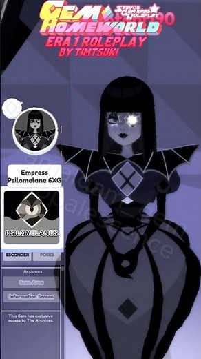 Showcase: Empress psilomelane (stevos gem era rp) #stevenuniverse #robloxgames #update #fypシ