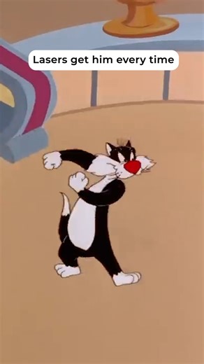 They can't resist a laser | Looney Tunes