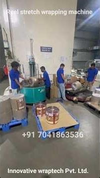 laminate roll stretch wrapping machine | Reel stretch wrapping machine for laminate rolls