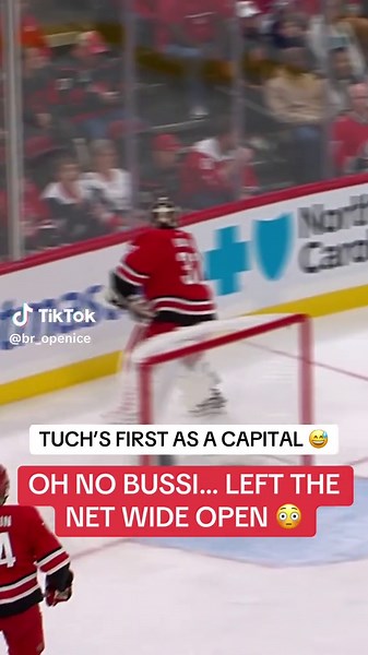 OH NO... Bussi fumbled the puck and Alex Tuch has his FIRST as a Capital 👀 #nhl #hockey #oops #washingtoncapitals