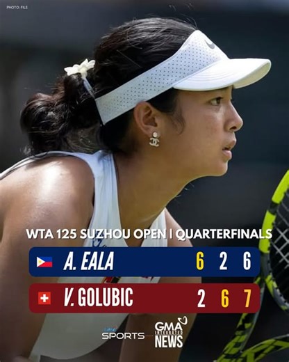 ON TO THE NEXT, ALEX! 🙌🇵🇭 FINAL: Alex Eala bows to her Swiss opponent Viktorija Golubic, closing out her WTA 125 Suzhou Open run in the quarterfinals. | Sports Unlimited
