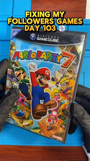 Next Life Games on Instagram: "Fixing Followers’ Games – Day 103 💿🎉🎮 Today’s restoration: Mario Party 7 for the Nintendo GameCube — the ultimate party classic packed with mini-games, multiplayer chaos, and endless fun. This disc came in scratched and worn, but after a full refurb it’s back to pristine condition, ready to bring the party once again. 🛠️✨ Every disc I restore is more than just a game — it’s a piece of gaming history brought back to life. 📬 Got classics that need saving? Hit th
