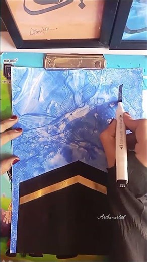 Easy Kaaba sharif painting🕋❤️for beginners#arabiccalligraphy #painting #art#shorts