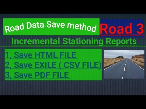 (3rd) ROAD Data Save Method/ Save HTML FILE/ Save CSV file/ Save PDF FILE. HTML file ko kaisy Save