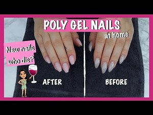 How I do my nails at home with PolyGel | No Dual Forms | v e r a