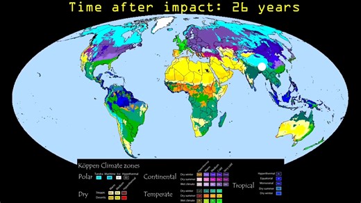 【地理模拟】陨石撞击后的全球气候变化