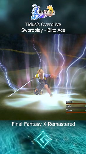 Tidus' strongest Overdrive from the Swordplay command. It starts with eight consecutive slashes to a single target and finishes with Tidus kicking a blitzball that explodes on contact with the opponent. #rpg #JRPG #RPG #finalfantasy #finalfantasyx | Lifestream Gaming