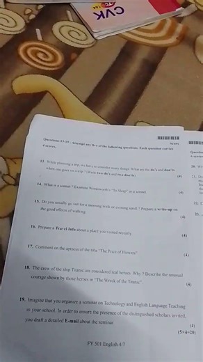 plus one model examination english questan paper 2026#exam