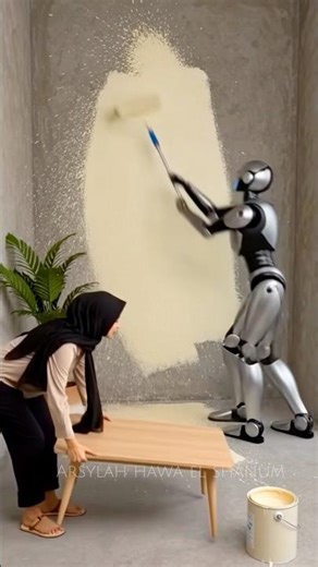 My ai robot took cleaning day #ai #roommakeover #robotics