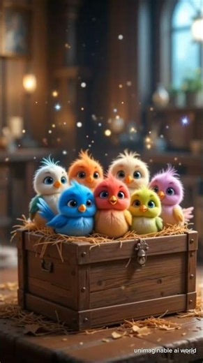 “Tiny Magical Animals in a Fantasy Box 🐥🐇🐼🐱🐶🐦 | Pixar-Style Short”#MultiColoredAnimals