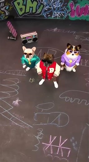 The Paw Squad Dance Crew #funny #trending #pets #dog