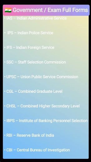 Full Form || Important Full Form || IAS IPS || #fullform #ias