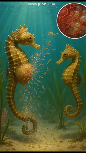 Chez l’hippocampe, ce sont les pères qui tombent enceints et donnent naissance à leurs petits