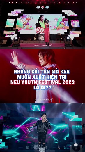 Hãy để lại cmt nghệ sĩ mà NEUers muốn được thấy tại NYF nhé🔥 #sinhvienneu #university #neu #thptqg2023 #flexing #neuyouthfestival2023 #double2t #tlinh #mck #phapkieu #sontungmtp #wrenevans