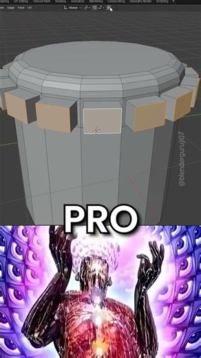 Blender Beginners vs Pro part-24 #blender #shorts