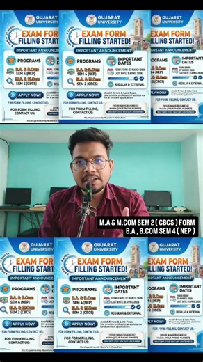 GUJARAT UNIVERSITY FORM FILL UP PROCESS 2026 BA B.COM SEM 4 MA M.COM SEM 2 #gujaratuniversity