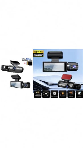 HD 1080P Car Dash Camera with 3.16 Inch IPS Screen, Front & Interior Dual-Lens, Night Vision, G Sensor, Loop Recording, Universal Car Cam #vehicleaccessory #caraccessoriesforwomen #sonycamera #vehicleaccessories #bestdashcamrecommedations #carplayscreendashmount #musthavecaraccessories #fourcameradashcam #wolfboxdashcam #cameradrone