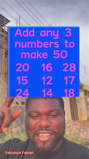 Add three numbers to make 50 #brainteaser