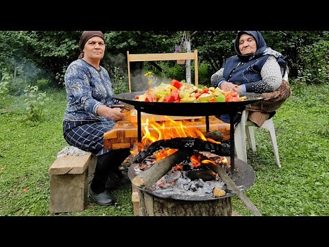 Traditional Azerbaijani cuisine - Ajapsandal from Vegetables from Own Garden