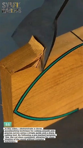 Perfect Curve Cut in Seconds! 🔥 Woodworking Trick You Need to See