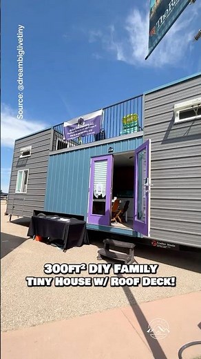 Family's 300-sqft DIY Tiny House w/ Roof Deck! 🏡