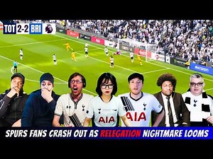 Spurs fans react to 95th-minute equaliser sending them down 😱