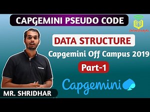 Capgemini Pseudo Code ! Data Structure Explained in a Very simple Way!