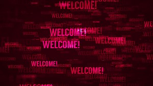 Download Welcome Message Background Loop in Red text for free