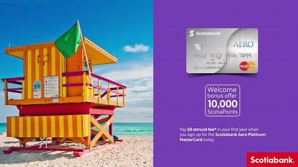 1.5K views · 19 reactions | Welcome to a world filled with rewards!  Sign up for a Scotiabank AERO Platinum MasterCard® and get 10,000 ScotiaPoints in welcome bonus plus pay 0% annual fee in first year. Learn more about the travel benefits of your Scotiabank AERO Platinum MasterCard® at tc.scotiabank.com #ScotiabankTC | Scotia Caribbean | Facebook