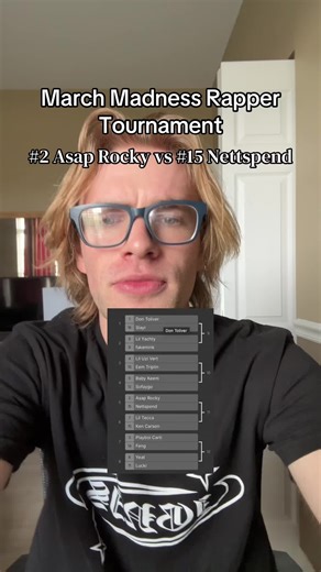 Second match of my March Madness rapper bracket. Number 2 Asap Rocky vs number 15 Nettspend #asaprocky #nettspend #music #patekdidthat